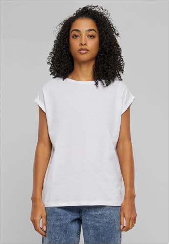 Urban Classics Ladies Extended Shoulder Tee, Camiseta Mujer, White, L
