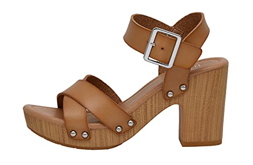 Dunes Women's Sayer Faux Wood Sandal +Comfort Foam & LiteSole Technology