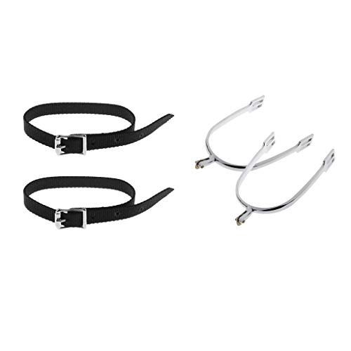 SM SunniMix Espuelas Y Correa para para Hombres, Suministros para Equipos Ecuestres, Aleación De Zinc, Duradero, Ligero