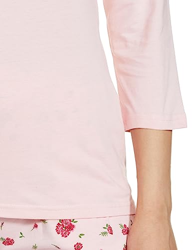 Image of Amazon Brand - Eden & Ivy Women's Cotton Regular Fit Pajama Set(ENISS22WSPSET209 Crystal Pink XL)