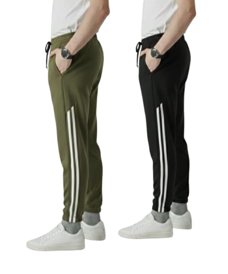 F GALLERY Men's Platinum Set of 2 Trackpants Lycra Joggers | 280 GSM Stretchable Track Pants for Gym & Casual Wear | High ... - Review, Price and Buying Guide