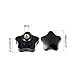 uxcell® Star Knob Grip Handle M12 Diameter Brass Insert Female Thread Set of 2 Black