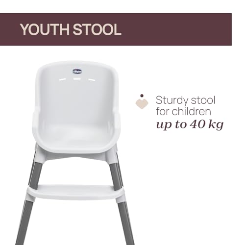 Image of Chicco Zest Highchair (Moon Grey) |4-in-1 Multi-Use highchair | 6 Months up to 27 kg (7 Years) | Ultra-Lightweight 4.5 kg