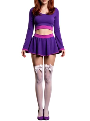 VnimVinter Halloween Velma and Daphne Costume for Women (Top&Skirt, L)