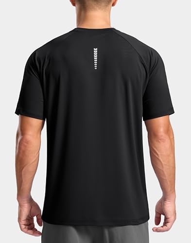 G Gradual Men's Athletic Workout T-Shirts Moisture Wicking Cooling Running Shirts Short Sleeve Performance Tee for Gym Tennis(Black,XL)
