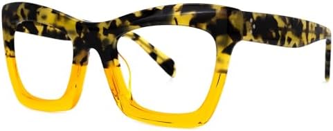 Zeelool Stylish Vintage Oversized Square Glasses for Women with Non-prescription Clear Lens Benitez ZWA035804