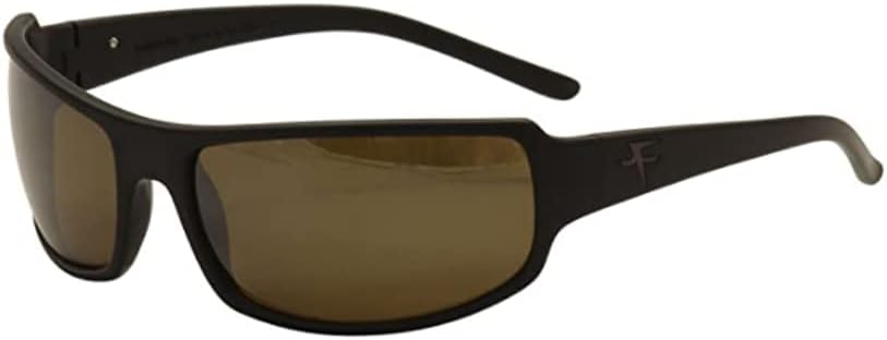 Fatheadz Eyewear Men's Superhero V2.0 Polarized Wrap Sunglasses, Black, 40 mm