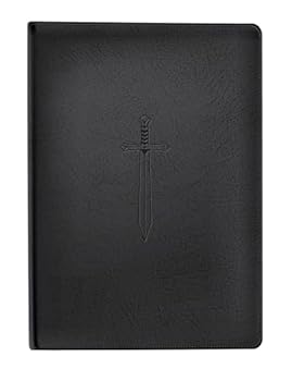 Imitation Leather Lsb, Handy Size, Inside Column Reference, Paste-Down Black Faux Leather Sword, Red Letter Book