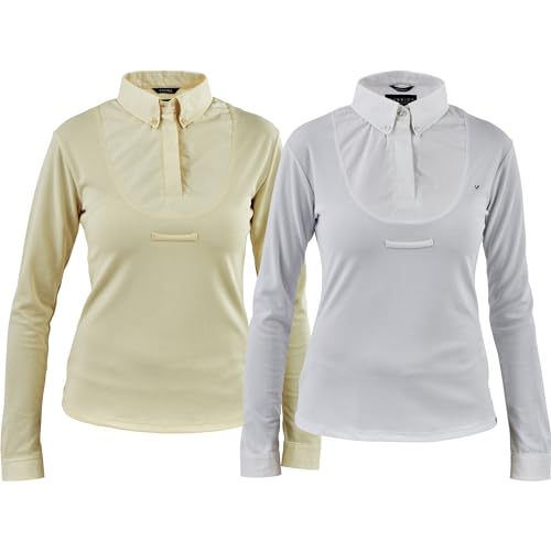 Shires Aubrion Young Riders Long Sleeve Tie Shirt 7-8 Years White