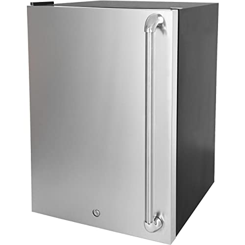Image of Blaze 20-Inch 4.4 Cu. Ft. Indoor Left Hinge Compact Refrigerator w/Stainless Steel Door & Towel Bar Handle - BLZ-SSRF126