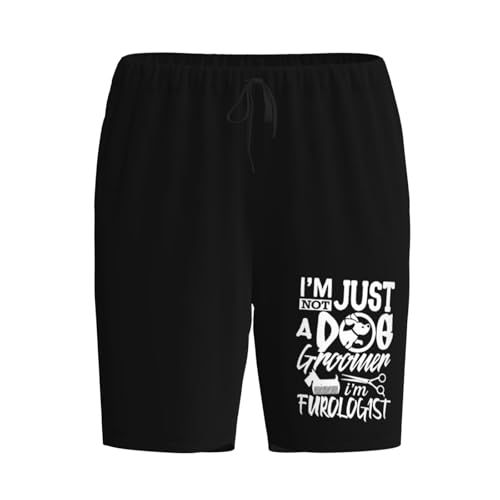 Dog Groomer I'm Not Just A Dog Groomer Pajama Shorts for Men, Men's Pajama Bottoms, Sleepwear for Summer2