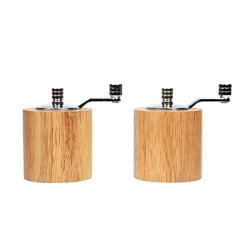 Olympia Light Wood Salt and Pepper Mill Grinder Set Kitchen Spice Shaker