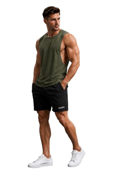 Men's Cotton Deep Armhole Tank Top Gym Vest Sleeveless Stringer-picture-52