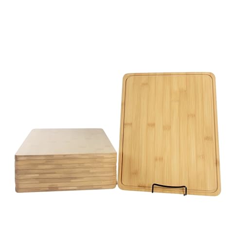 Set de 10 Tablas de Cortar Rectangulares de Bambú 38x28 cm miniatura 1