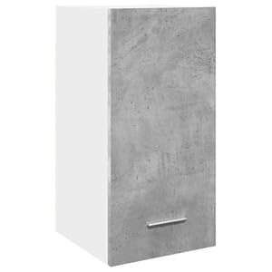 vidaXL Hangkast 30x31x60 cm bewerkt hout betongrijs, keukenkast, kast, wandgemonteerde kast, opbergkast, wandkast, zwevende kast, keukenmeubilair