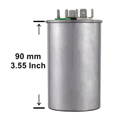 Bojack BJ-CAP4 40+5 Uf 40/5 Mfd ±6% 370V/440 Vac Cbb65 Dual Run Circular Start Capacitor thumb #1