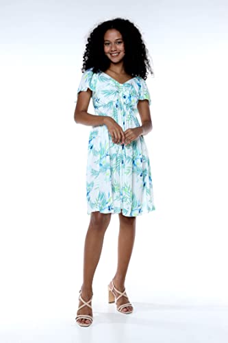 Image of Hawaii Hangover Family Matching Hawaiian Clothes, Orchid Breeze White | Family matching Hawaiian outfits, Orchid Breeze White, lightweight rayon, machine washable, tropical floral print, luaus