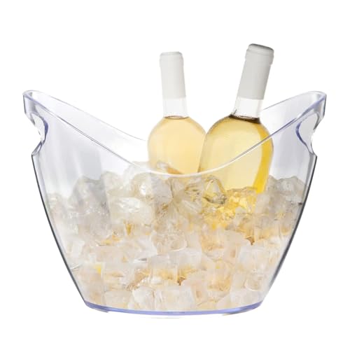 Ice Bucket Wine Bucket，Clear Acrylic 4 Liter Plastic...