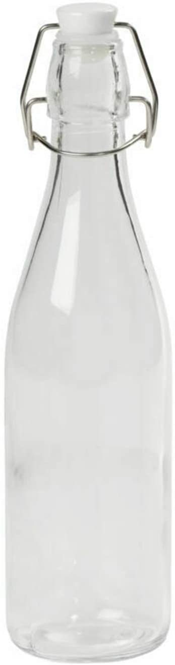 Tala Clear Glass 530Ml Cordial Bottle, Airtight Ceramic Clip Top Lid, Ideal For Oils, Juices, Beverages, Table Water, Cordials, And Much More