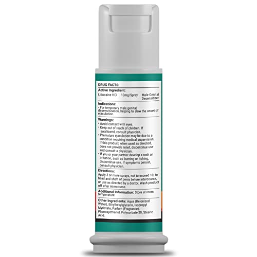Lidocaine Desensitizing Topical Spray Climax Control For Men - Longer Lasting Performance - Natural Men's Delay Spray And Prolong Climax For Him - Boost Endurance And Stamina Fast Acting #TOP1