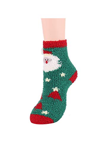 Image of Azue Fuzzy Warm Slipper Socks Women Super Soft Microfiber Cozy Sleeping Socks 6 or 5 Pairs