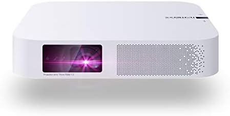 Lightwish Compatible for Projector Lightwish Z6, Mini Project Portable Theater with Harman Stereo, Screenless TV Native 1080P, 4K Supported, Long Hrs LED, Compatible with Phone, PC, Mac, TV Stick