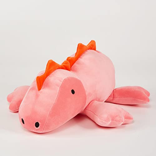Nucucina 15.7 Inches 0.6 Lb Weighted Dinosaur Plush Dinosaur Stuffed Animals Toys Dolls Soft Plush Stuffed Animal Dino Plushie Best Birthday Gifts For Kids (Dinosaur-Pink-15.7Inch) #TOP4