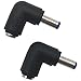 SYCZIOHU 4 PCS 90 Degree Angle DC 5.5 x 2.1 MM Male to Female Power Jack Charging Connector for Laptop and Tablet (Black)