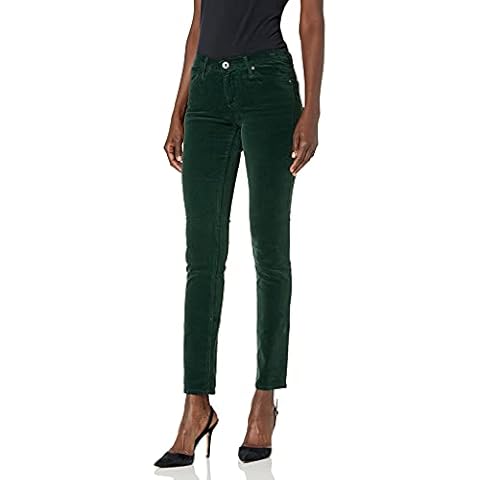 AG Adriano Goldschmied Women's Prima Corduroy Cigarette Leg, Sulfur Verdant, 29 Cover