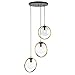 Artcraft AC10893VB Contemporary Modern Three Light Pendant from Lugano Collection in Black Finish, 17.00 inches