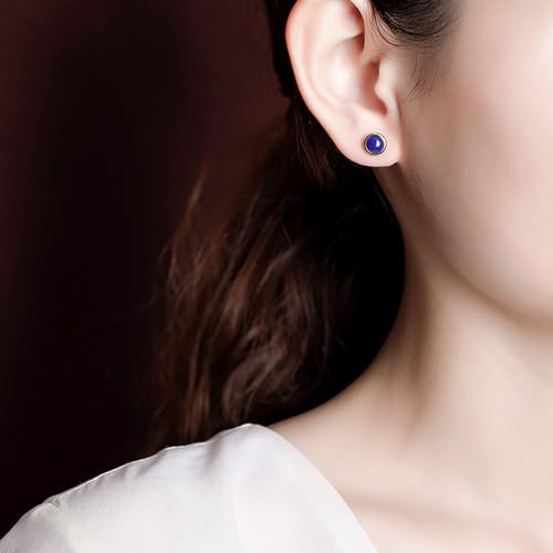 Boucles d'oreilles argent et lapis lazuli véritable, bijoux bohèmes d'exception