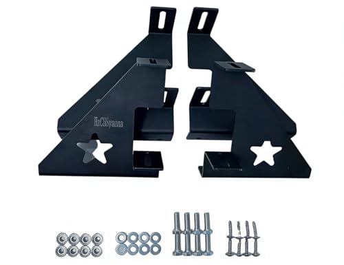 HzCHSyanna 2 Amp Amplifier Rack Audio Rack Systems Stacking Brackets for Sound Equipment,Black