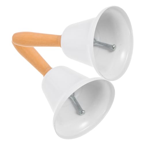 STOBAZA 2piezas Campana De Metal Campanas De Servicio De Llamada para Restaurante o Bar Adorno Navideño para Plato De Mano De Mesa