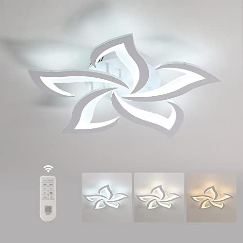 Comely LED Ceiling Light Dimmable, Ceiling Lamp with Remote Control, 40W 4700LM 3000K~6500K Φ60cm, Acrylic Modern Ceiling Light for Bedroom Living Room