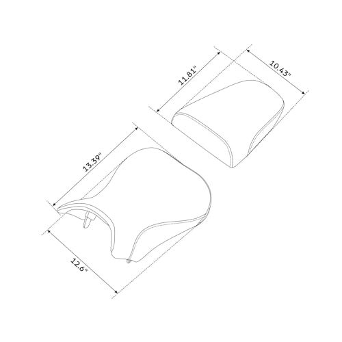 Coussin Passager Selle Suzuki SV1000 contre Mal de Dos