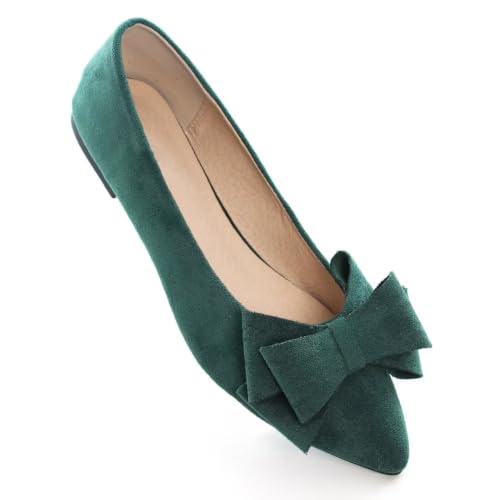 Image of TN TANGNEST Women Fashion Bowknot Flats Comfort Pointed Toe Dress Shoes