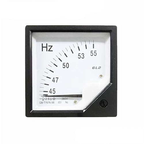 Fréquencemètre AC 6L2 Hz de 45 à 55Hz pour tableau électrique carré 80x80mm