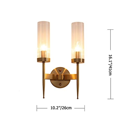 ZTTECH E14 Base en laiton doré et appliques murales en cristal, appliques murales en cristal modernes, applique murale en cristal (2 lumières), (sjg-wl) - Image 6