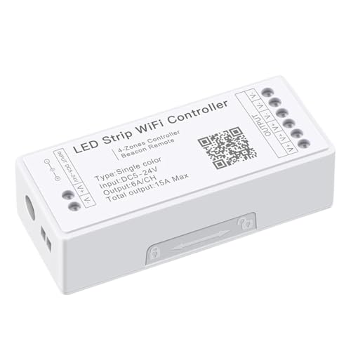 Contrôleur LED Tuya Smart Life WiFi 12V pour ruban RGB compatible Alexa