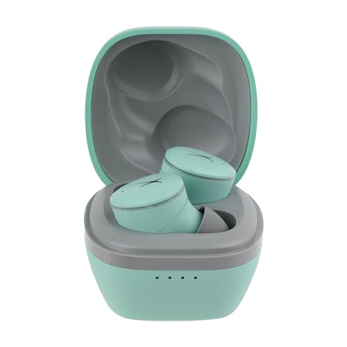 Altec Lansing - Nanobuds 3.0, Wireless Sport Earbuds with 6-Hour Battery, Waterproof IP44, Bluetooth with Charging Case, Noise Suppression Mic, Voice Assistant (Green)