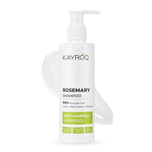 KAYROQ Rosemary Shampoo | 94% Stronger Hair | Enriched With Rosemary | Sulfate & Paraben Free | For Men & Women | 200 ML