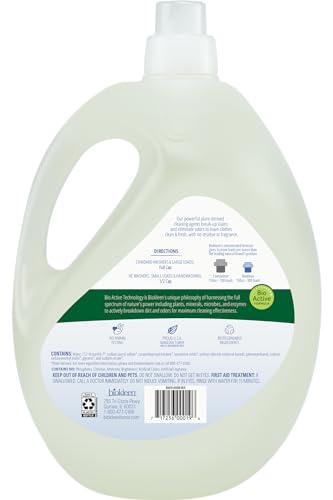 (4440ml (Pack of 1), Free & Clear) - Biokleen Laundry Detergent Liquid, Concentrated, Eco-Friendly, Non-Toxic, Plant-Based, No Artificial Fragrance or Preservatives, Free & Clear, Unscented, 4440mls - 300 HE Loads/150 Standard Loads