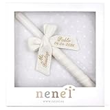 Vela para Bautizo personalizada - Vela Bautismal Personalizable con nombre y fecha – Cirio sacramental decorado - Cirio de Bautiz - Modelo Bambula – Nenel (Beige)