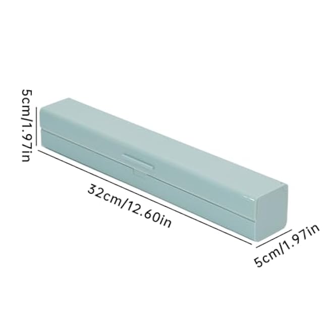 Cling Film Dispenser Plastic Wrap Dispenser Food Wrap Cling Film Storage Organizer for Kitchen Aluminum Foil Wax Paper 3 Pieces (Color: Blue White)