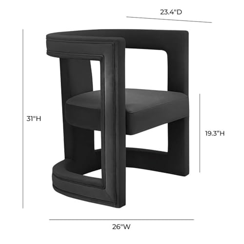 Sillón Plegable Terciopelo Negro miniatura 3