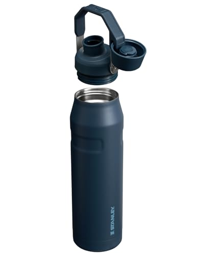 Image of Stanley IceFlow Fast Flow Water Bottle 36 oz | Angled Spout Lid | Lightweight and Leakproof for Travel and Sports | Insulated Stainless Steel | BPA-Free | Navy