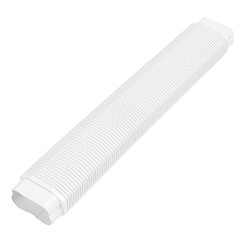 Juego de conductos rectos flexibles 435 decorativos de PVC para aire acondicionado exterior, tubo de cobre, color blanco, Blanco