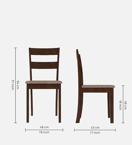 Image of Mintwud Pepperfry Sheesham Wood 6 Seater Dining Table with Cushion Chairs Wooden Dining Table Set for Living Room Home Dining Room Furniture Dinner Table Set (Dark Cappuccino)