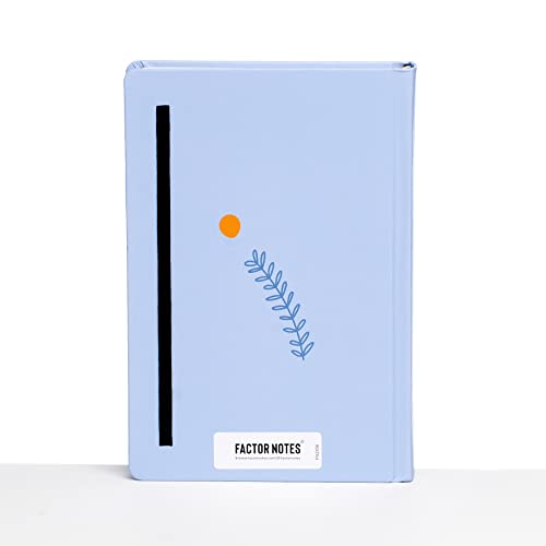 Image of FACTOR NOTES Hardbound Notebook: 100 GSM|A5|3 Bookmarks|200 Pages|Inner Pocket|Ruled (The Blue Sunset)