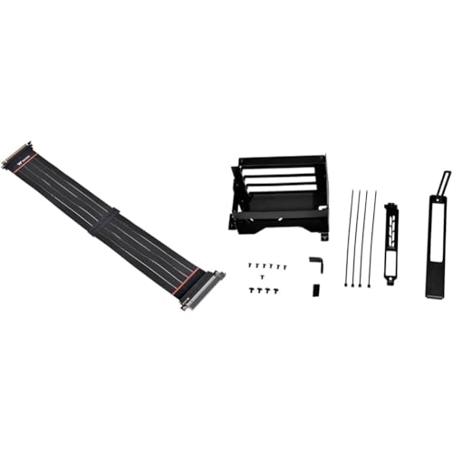 Image of Thermaltake 600mm PCI-E 4.0 Extender and Lian Li O11D EVO XL Upright GPU Bracket Kit for 40 Series GPUs